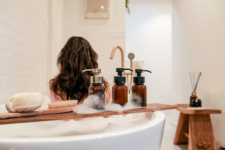 Conditioner zonder siliconen 'conditionerpomp glas bruin messing'