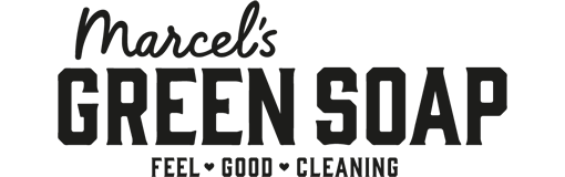 Logo van Marcel's Green Soap met de slogan Feel - Good - Cleaning